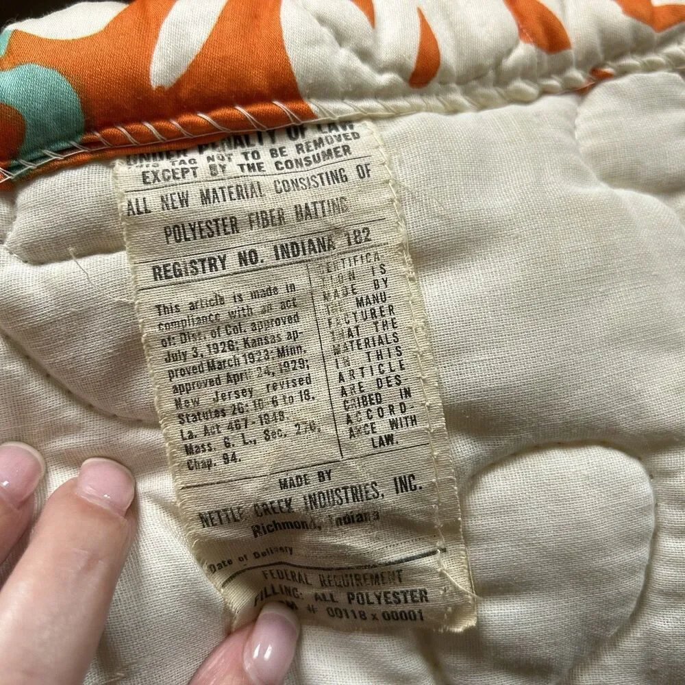 Nettle Creek Vintage Floral Bedspread Full Size Boho Cottagecore Artsy Vibrant